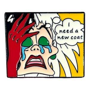 Cruella Villain Lapel Pin 101 Dalmatian Coat Enamel Badge Brooch Pin Accessories